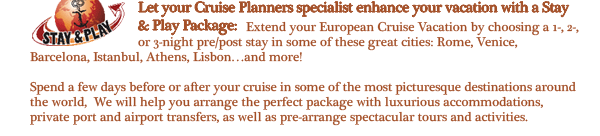 Let your Julie Graham Specialist Enhance your vacation with a Stay and Play Package!